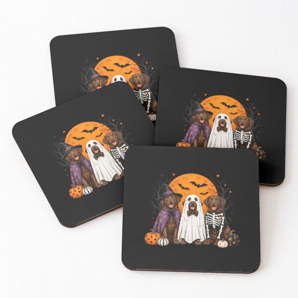 Item preview, Funny Halloween Dog Costumes Chocolate Lab Mummy Ghost Skeleton designed and sold by leocreatives.
