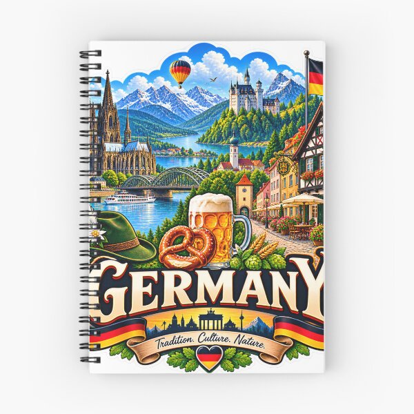 Item preview, Germany Travel Poster | Neuschwanstein Castle Oktoberfest Beer & Bavarian Art designed and sold by alexcorporation.