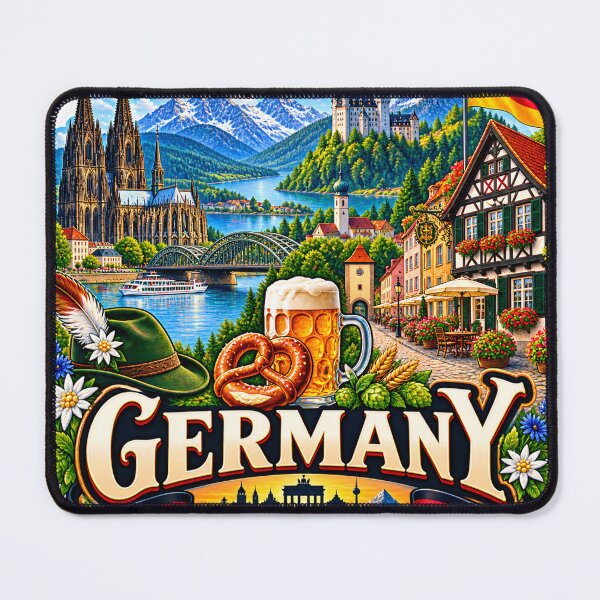 Item preview, Germany Travel Poster | Neuschwanstein Castle Oktoberfest Beer & Bavarian Art designed and sold by alexcorporation.