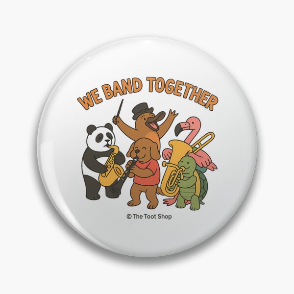 Item preview, We Band Together Cute Animals Playing Musical Instruments Cartoon designed and sold by pixelvect.