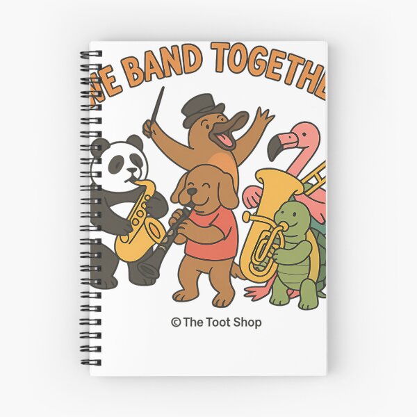 Item preview, We Band Together Cute Animals Playing Musical Instruments Cartoon designed and sold by pixelvect.
