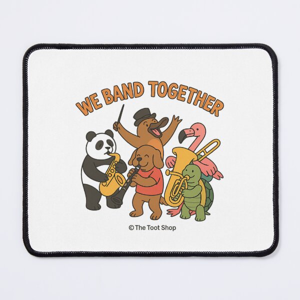 Item preview, We Band Together Cute Animals Playing Musical Instruments Cartoon designed and sold by pixelvect.