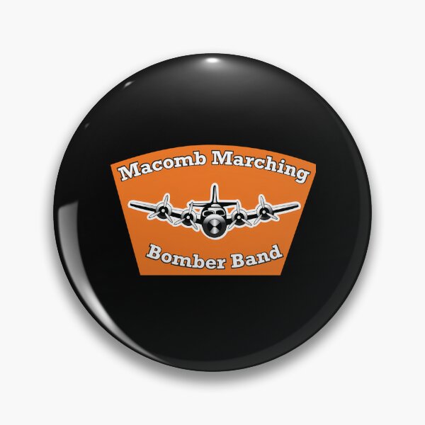 Artikelvorschau, Abzeichen der Macomb Marching Bomber Band für Flugzeuge entworfen und verkauft von pixelvect.