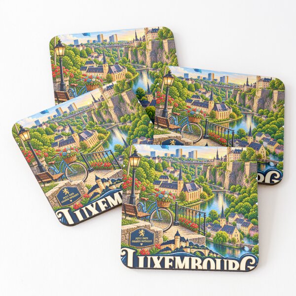 Item preview, Luxembourg Travel Poster | Scenic European Village Castle & River View Art designed and sold by alexcorporation.