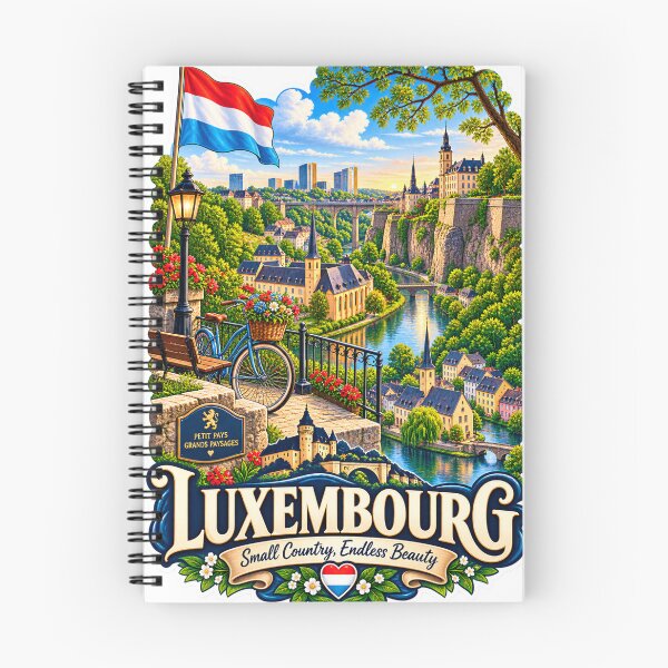 Item preview, Luxembourg Travel Poster | Scenic European Village Castle & River View Art designed and sold by alexcorporation.
