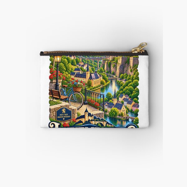 Item preview, Luxembourg Travel Poster | Scenic European Village Castle & River View Art designed and sold by alexcorporation.