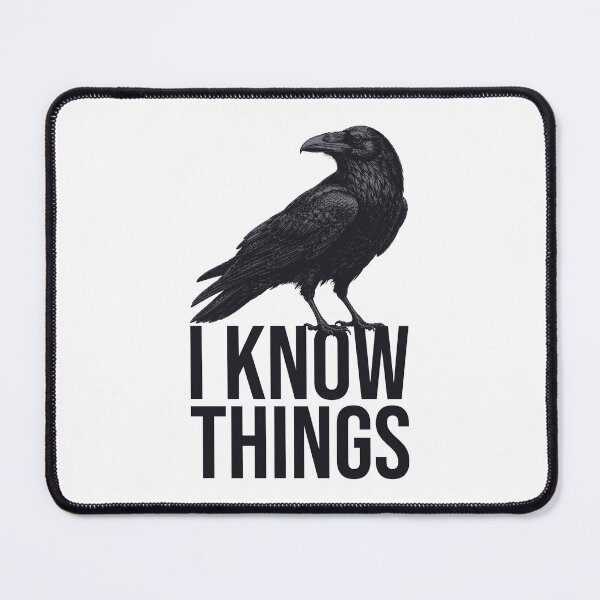 Item preview, I Know Things – Mysterious Crow Funny Design designed and sold by xndrlab.