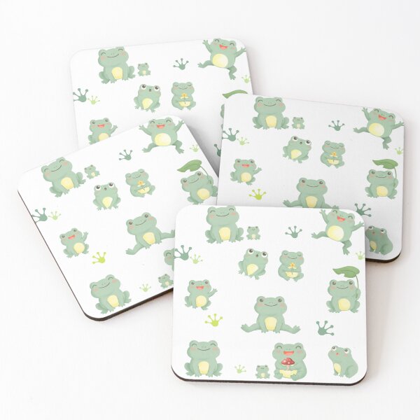 Item preview, Whimsical Frog Pattern – Cute Pastel Frogs and Lily Pad Friends designed and sold by HumTumMe.