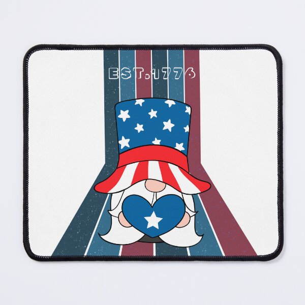 Item preview, Cute Patriotic Gnome with American Flag Est 1776 designed and sold by CHANCHANAI.