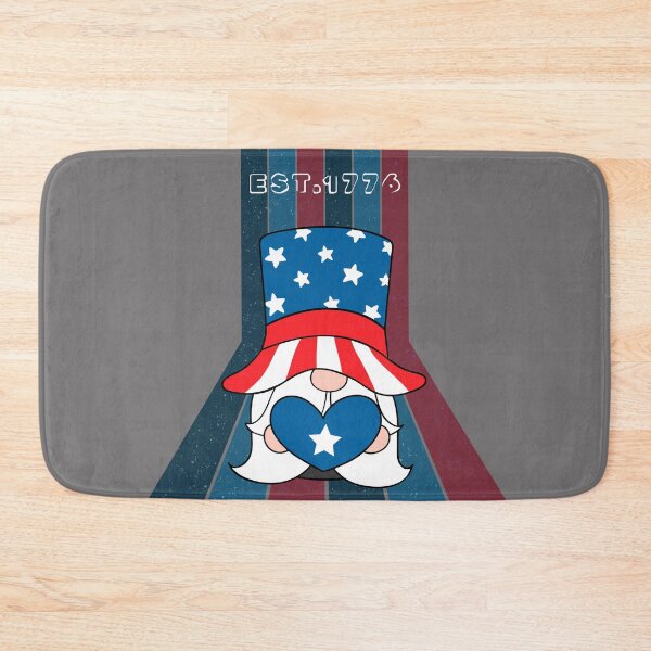 Item preview, Cute Patriotic Gnome with American Flag Est 1776 designed and sold by CHANCHANAI.