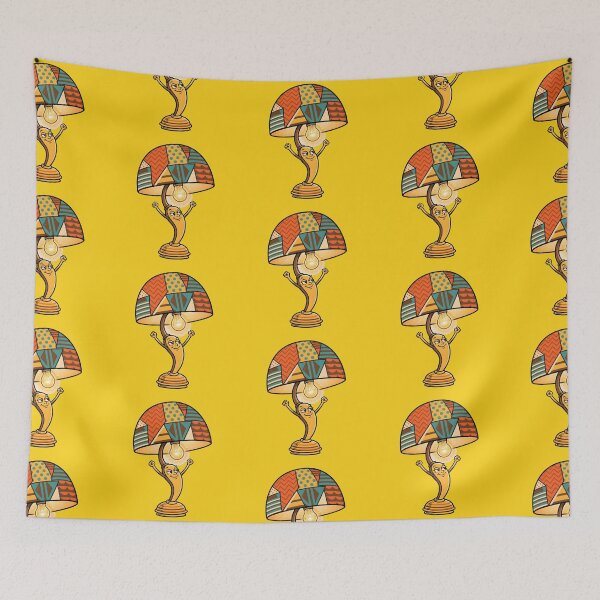Item preview, Cheerful Patchwork Lamp Character Glowing designed and sold by PreeCha Art & Co..