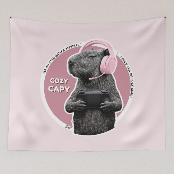 Item preview, Avid Gamer Meme Cozy Capy Funny Capybara Quote designed and sold by MDSykes.