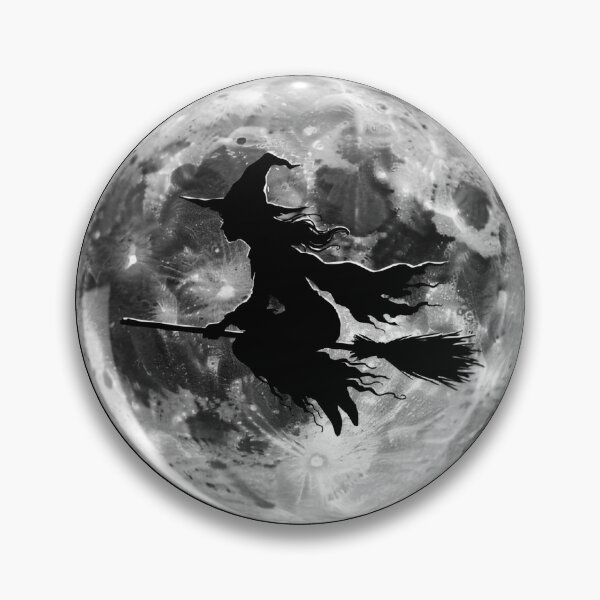 Item preview, Witchy Halloween Full Moon Flying Witch Spooky Gothic designed and sold by Zizo-DR44.