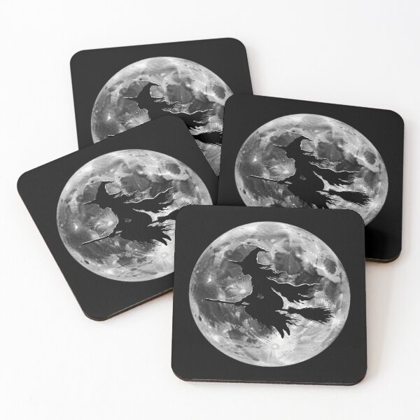 Item preview, Witchy Halloween Full Moon Flying Witch Spooky Gothic designed and sold by Zizo-DR44.