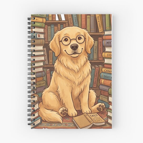 Item preview, Golden Retriever Book Club Reader Dog Book Lover Illustration designed and sold by KreatoLab.