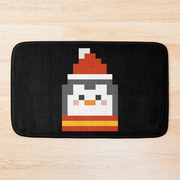 Item preview, Festive Pixel Penguin Cute 8 Bit Christmas Santa Hat Art designed and sold by Pixelfloraa.