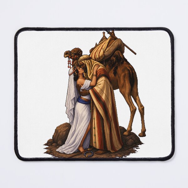 Item preview, Pixel Art Judah Tamar Embrace Biblical Scene designed and sold by aigcx.