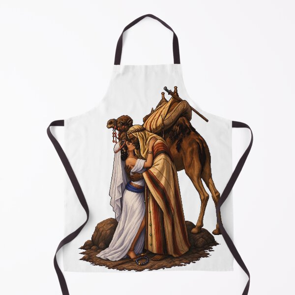 Item preview, Pixel Art Judah Tamar Embrace Biblical Scene designed and sold by aigcx.