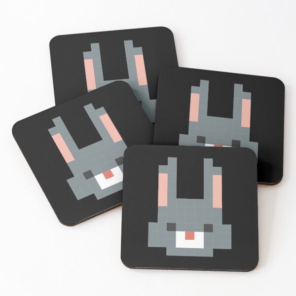 Item preview, Pixel Gray Bunny Cute Kawaii 8 Bit Retro Rabbit Graphic designed and sold by Pixelfloraa.