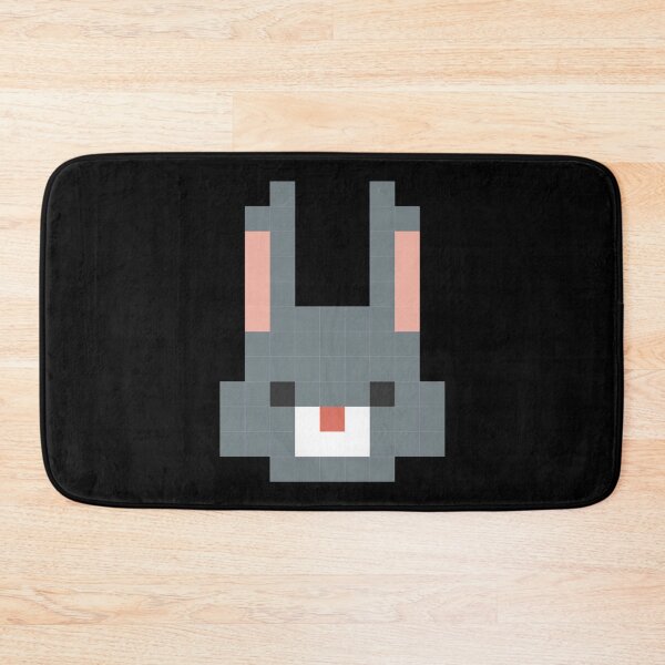 Item preview, Pixel Gray Bunny Cute Kawaii 8 Bit Retro Rabbit Graphic designed and sold by Pixelfloraa.