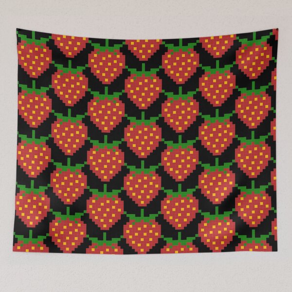 Item preview, Pixel Strawberry Cute Kawaii 8 Bit Red Berry Food Art designed and sold by Pixelfloraa.