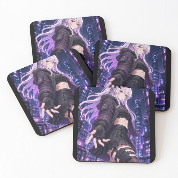 Item preview, Cyberpunk Anime Girl Neon Nights designed and sold by Revyra Design .