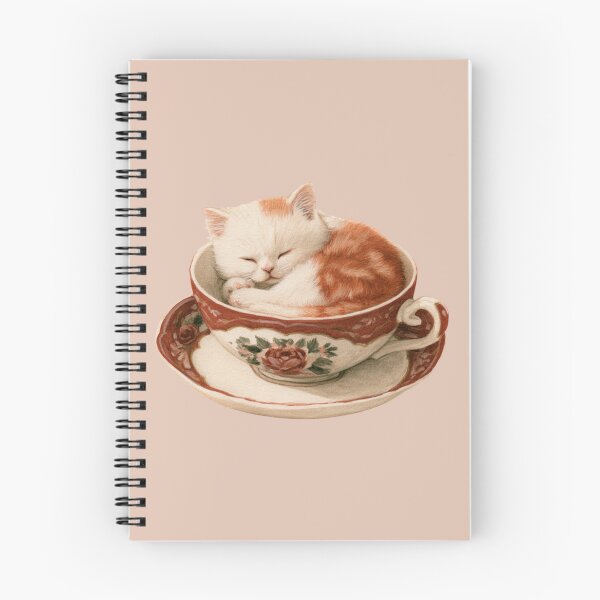Artikelvorschau, Schläfrige kleine Teekatze entworfen und verkauft von bubblyrainbow.