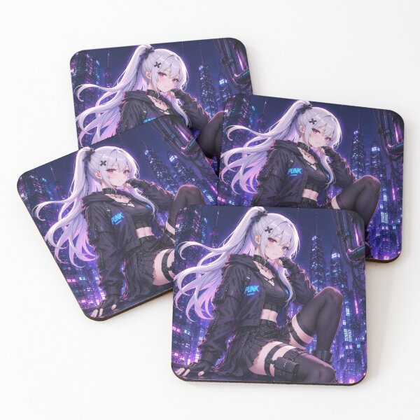 Item preview, Cyberpunk Anime Girl in Neon City designed and sold by Revyra Design .