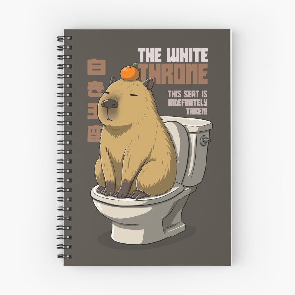 Item preview, The White Throne - Funny Capybara on Toilet designed and sold by ZenReiArt.