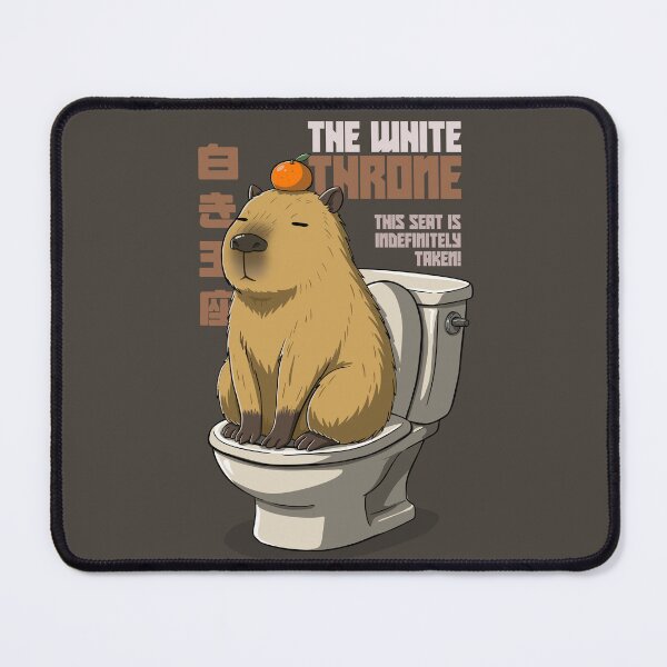 Item preview, The White Throne - Funny Capybara on Toilet designed and sold by ZenReiArt.