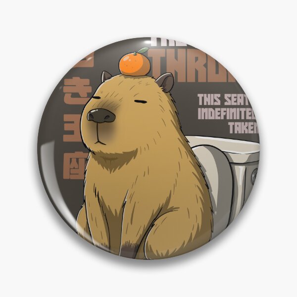 Item preview, The White Throne - Funny Capybara on Toilet designed and sold by ZenReiArt.