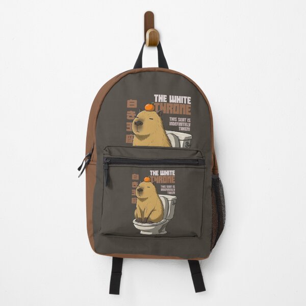 Item preview, The White Throne - Funny Capybara on Toilet designed and sold by ZenReiArt.