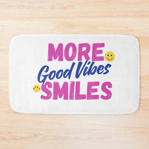 Item preview, More Smiles Good Vibes Inspirational Quote designed and sold by NuYaArt.