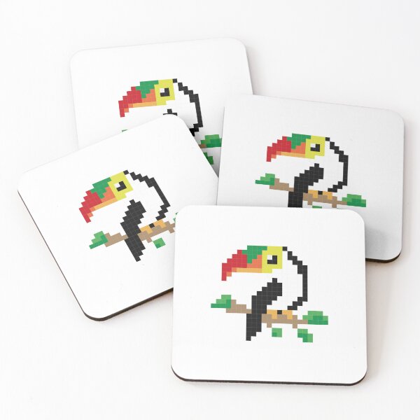 Item preview, Tropical Pixel Toucan Colorful 8 Bit Exotic Bird Graphic designed and sold by Pixelfloraa.