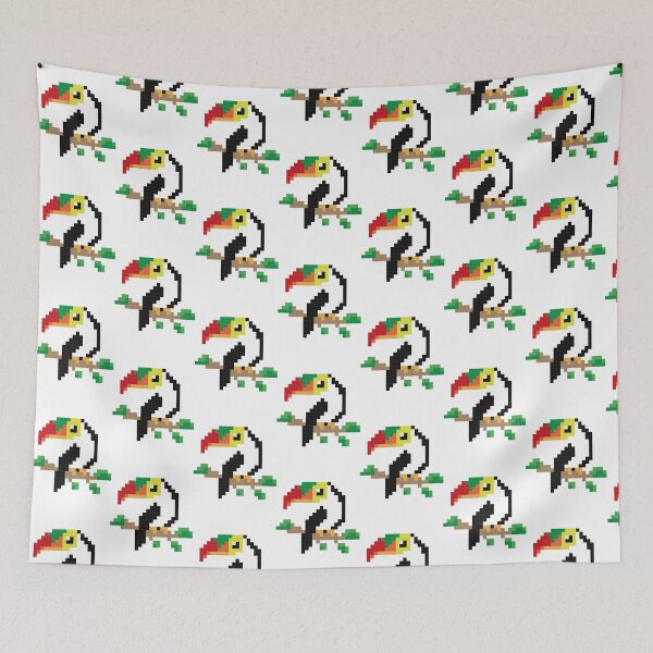 Item preview, Tropical Pixel Toucan Colorful 8 Bit Exotic Bird Graphic designed and sold by Pixelfloraa.