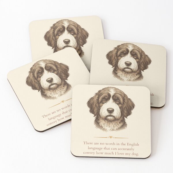Item preview, Bernedoodle Dog Mom Portrait Dog Love Quote designed and sold by WaggingTailsCo.
