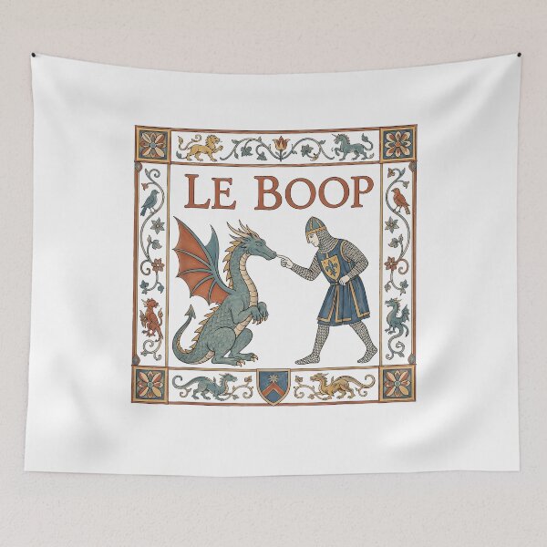 Item preview, Le Boop Medieval Knight Dragon Funny designed and sold by Achkalona.