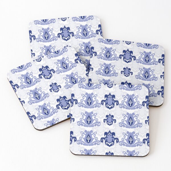 Item preview, Blue Abstract Ikat Pattern, Seamless on a white Background. designed and sold by Aesthetic shapes design.