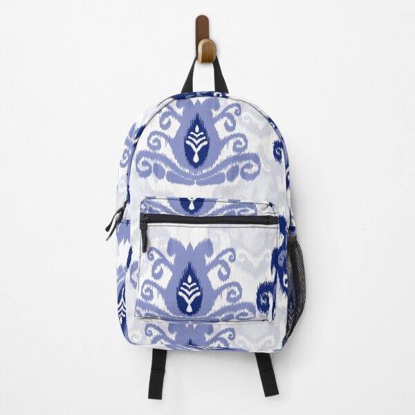 Item preview, Blue Abstract Ikat Pattern, Seamless on a white Background. designed and sold by Aesthetic shapes design.