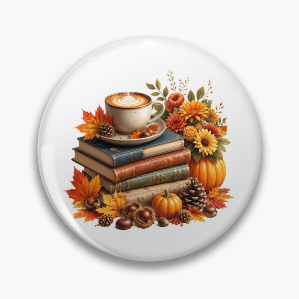 Item preview, Cozy Fall Coffee Books Pumpkin Autumn Reading Lover designed and sold by QuiteOrbit.