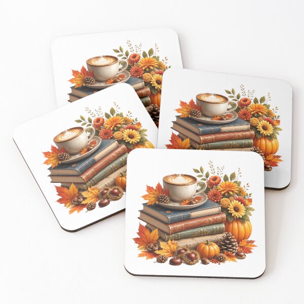Item preview, Cozy Fall Coffee Books Pumpkin Autumn Reading Lover designed and sold by QuiteOrbit.