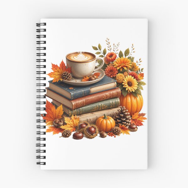 Item preview, Cozy Fall Coffee Books Pumpkin Autumn Reading Lover designed and sold by QuiteOrbit.