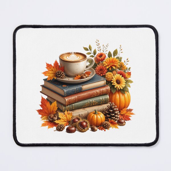 Item preview, Cozy Fall Coffee Books Pumpkin Autumn Reading Lover designed and sold by QuiteOrbit.