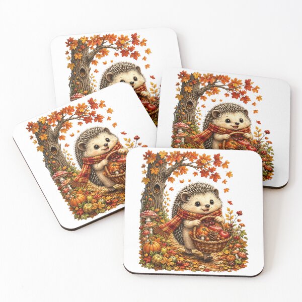 Item preview, Cute Fall Hedgehog Autumn Pumpkin Thanksgiving Woodland Gift designed and sold by QuiteOrbit.