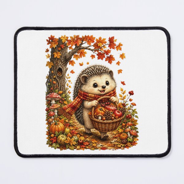 Item preview, Cute Fall Hedgehog Autumn Pumpkin Thanksgiving Woodland Gift designed and sold by QuiteOrbit.