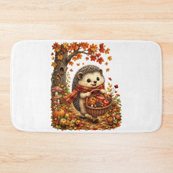 Item preview, Cute Fall Hedgehog Autumn Pumpkin Thanksgiving Woodland Gift designed and sold by QuiteOrbit.