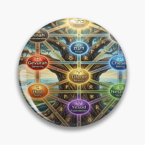 Item preview, The Kabbalah Tree of Life (Etz haChayim) overlayed the World Tree of Norse myth, Yggdrasil. designed and sold by Solomon-Ent-144.
