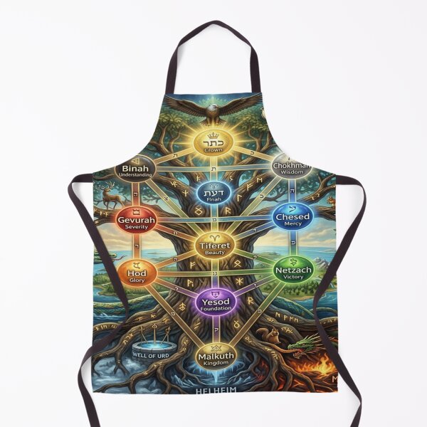 Item preview, The Kabbalah Tree of Life (Etz haChayim) overlayed the World Tree of Norse myth, Yggdrasil. designed and sold by Solomon-Ent-144.