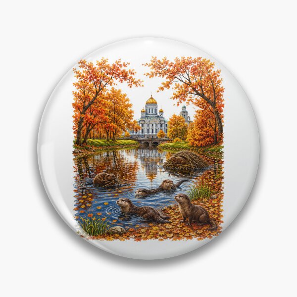 Item preview, Cute Fall Otter Autumn Thanksgiving Woodland Gift designed and sold by QuiteOrbit.