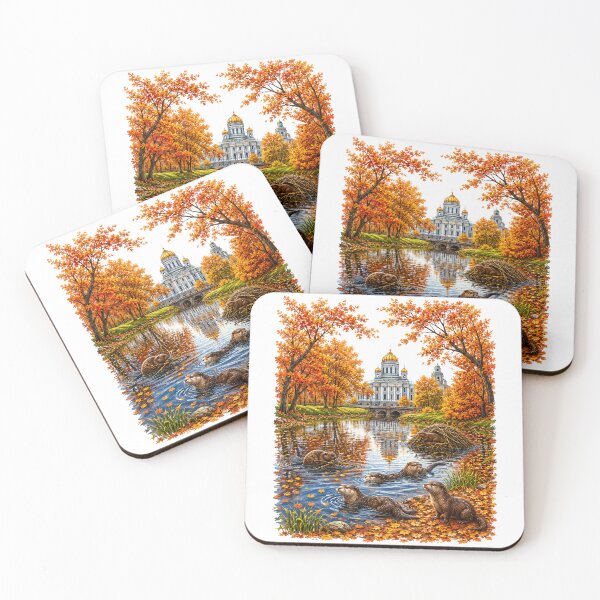 Item preview, Cute Fall Otter Autumn Thanksgiving Woodland Gift designed and sold by QuiteOrbit.